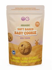 OG Natural Organik Kuru Üzümlü Yumuşak Bebek Kurabiyesi 125g