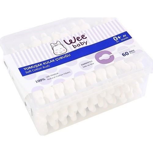 Wee Baby Yumuşak Kulak Temizleme Çubuğu Emniyetli (60Adet) 894