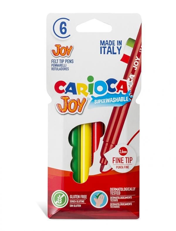 Carioca Joy Süper Yıkanabilir Keçeli Boya Kalemi 6lı