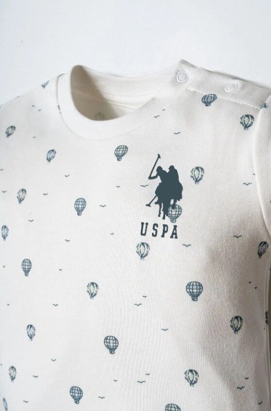 U.S. Polo Şortlu Takım USB2855 Beyaz