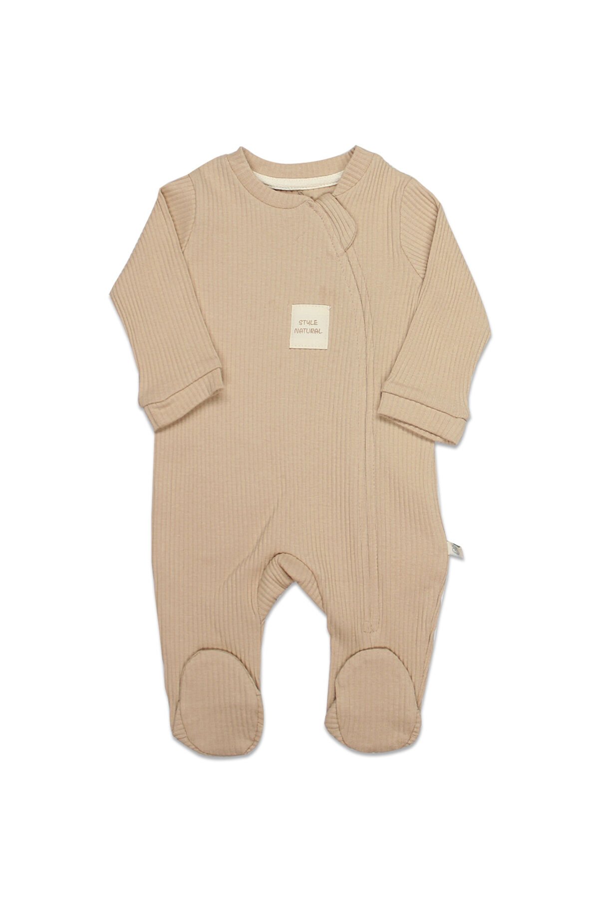 Bistyle Style Natural Fermuarlı Bebe Tulum 15115 Bej