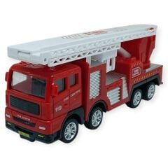 İş Makinaları Serisi - Sürtmeli İtfaiye Aracı 16 cm  - Katlanan Merdiven