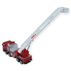 İş Makinaları Serisi - Sürtmeli İtfaiye Aracı 16 cm  - Katlanan Merdiven