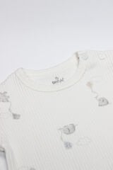 Bistyle Flying Elephant Yarım Kol 2'Li Body 17116 Ekru Gri