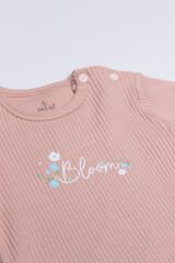 Bistyle Flying Bloom White Yarım Kol 2'Li Body 17118 Ekru Gül Kurusu