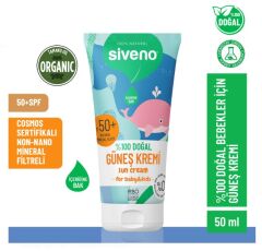 Siveno %100 Doğal Bebekler İçin Güneş Kremi 50 ml