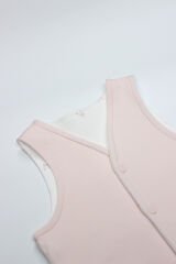 Bistyle Grow İn Love Çift Taraflı Bebe Yelek 18102 Pembe Ekru