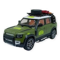 Model Araçlar - Metal Sesli Off-Road Araba 22 cm - Yeşil