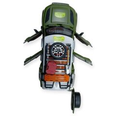 Model Araçlar - Metal Sesli Off-Road Araba 22 cm - Yeşil