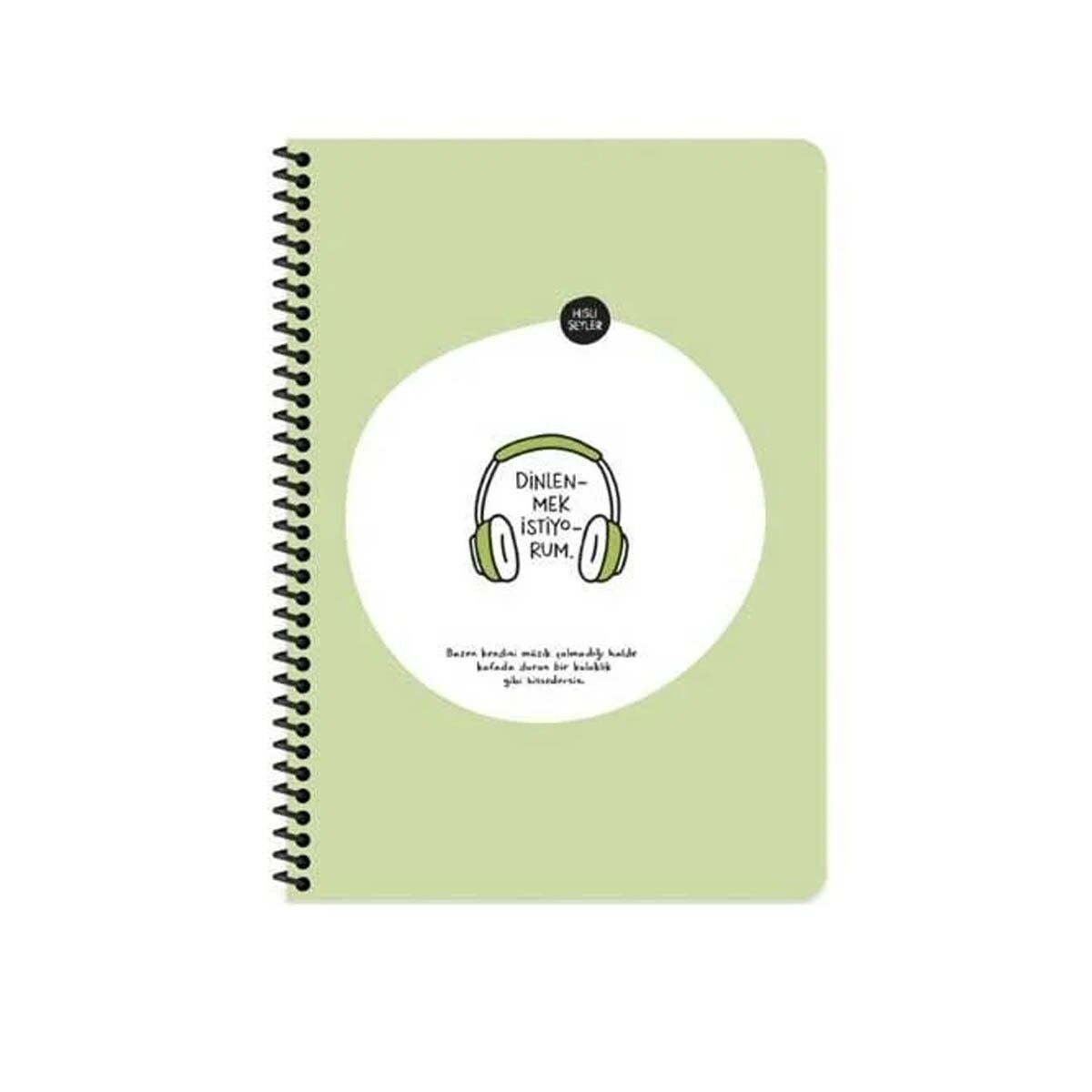 Hisli Şeyler A4 80Yp.Kar.Spr.Stickerli Defter - Di
