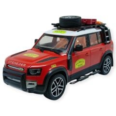 Model Araçlar - Metal Sesli Off-Road Araba 22 cm - Kırmızı