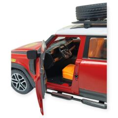 Model Araçlar - Metal Sesli Off-Road Araba 22 cm - Kırmızı