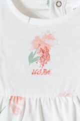 U.S. Polo Elbise USB2985 Beyaz-Pudra