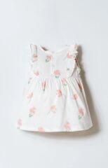 U.S. Polo Elbise USB2985 Beyaz-Pudra