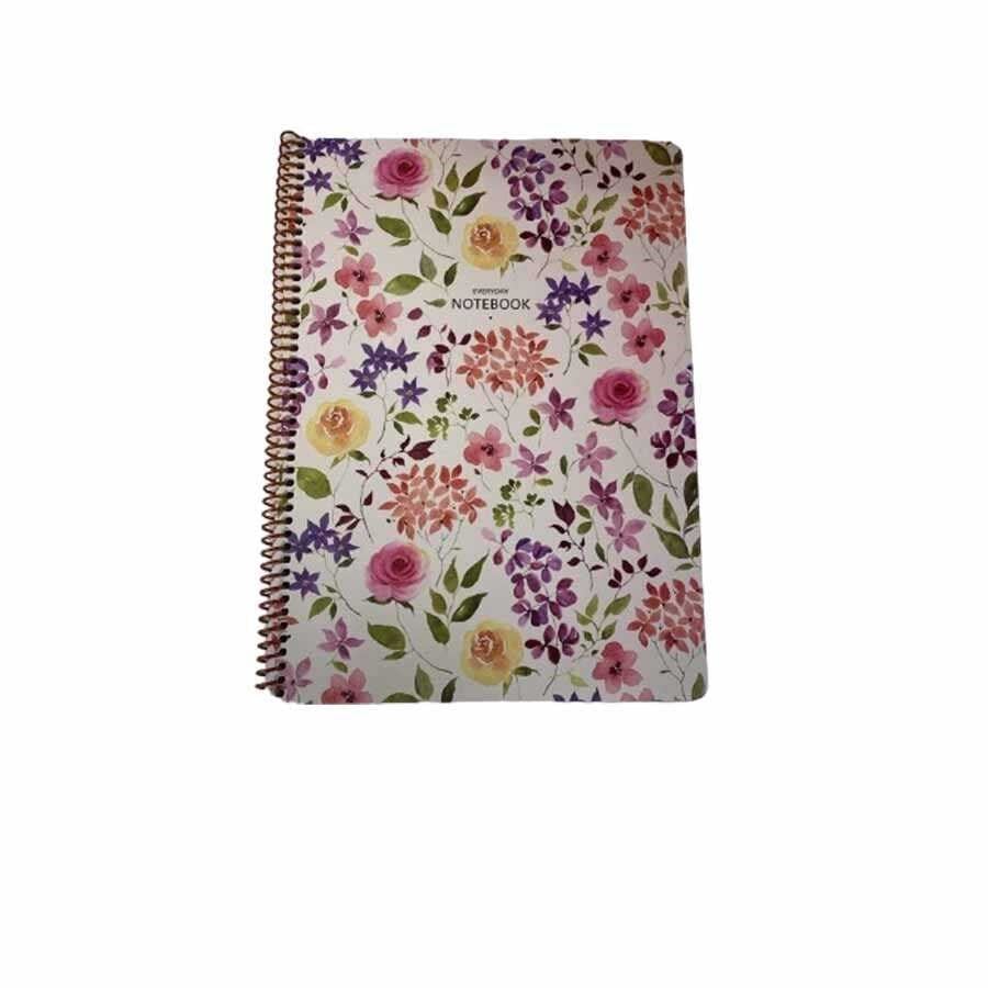 Keskin A4 80 Yp.Çiz. Karton Kp.Spr.Çiçek Defter