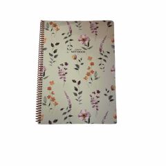 Keskin A4 80 Yp.Çiz. Karton Kp.Spr.Çiçek Defter