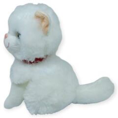 Sesli Peluş Kedi Van Kedisi 25 cm - Beyaz