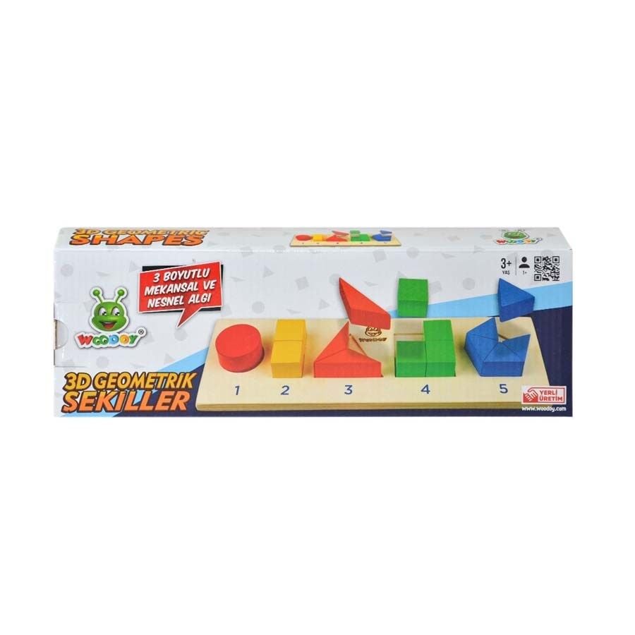 Woodoy 3D Yapboz Geometrik Şekiller