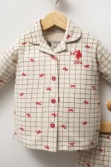 U.S. Polo Assn Gömlek Pijama Takımı USB2728 Beyaz