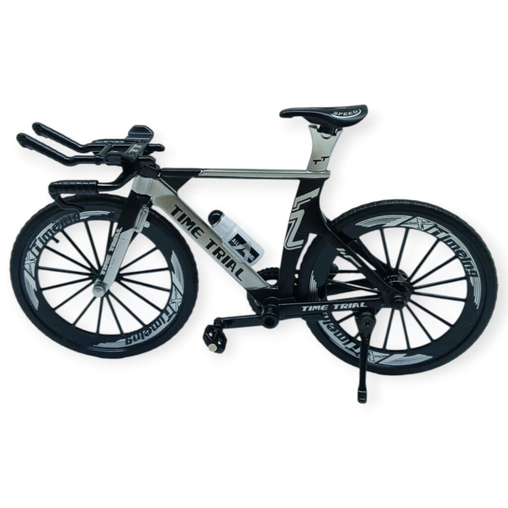 Model Araçlar -1/10 Metal Yarış Bisikleti 18 cm - Gri