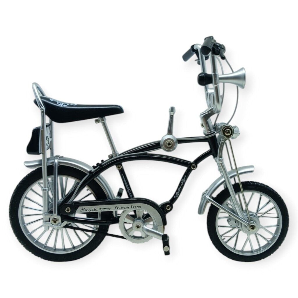 Model Araçlar -1:8 Metal Retro Pinokyo Bisiklet - Die -Cast 17 cm - Siyah