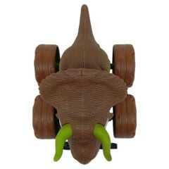 Sürtmeli Dinazor Arabalar 12 cm - H-20 - Triceraptors -Kahverengi