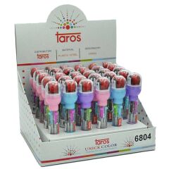 Taros Unıck Baykuş 4 Renk Damgalı Tükenmez Kalem