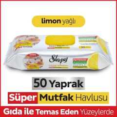 Sleepy Mutfak Temizlik Havlusu 50 Adet Limon