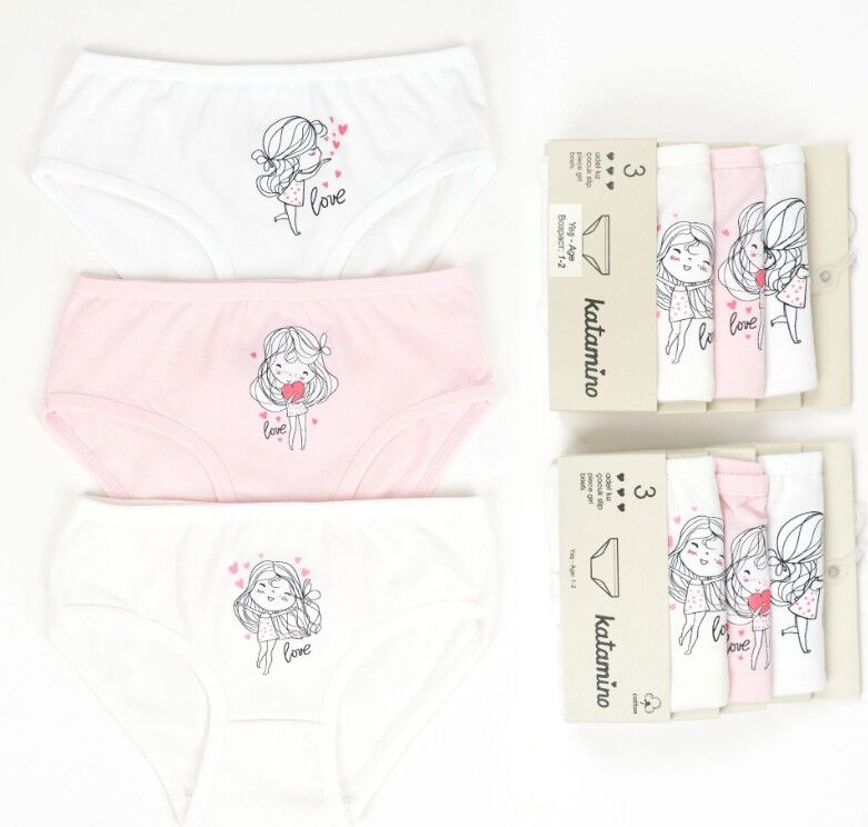 Katamino Safinaz Kız 3lü Slip K128666 Asorti