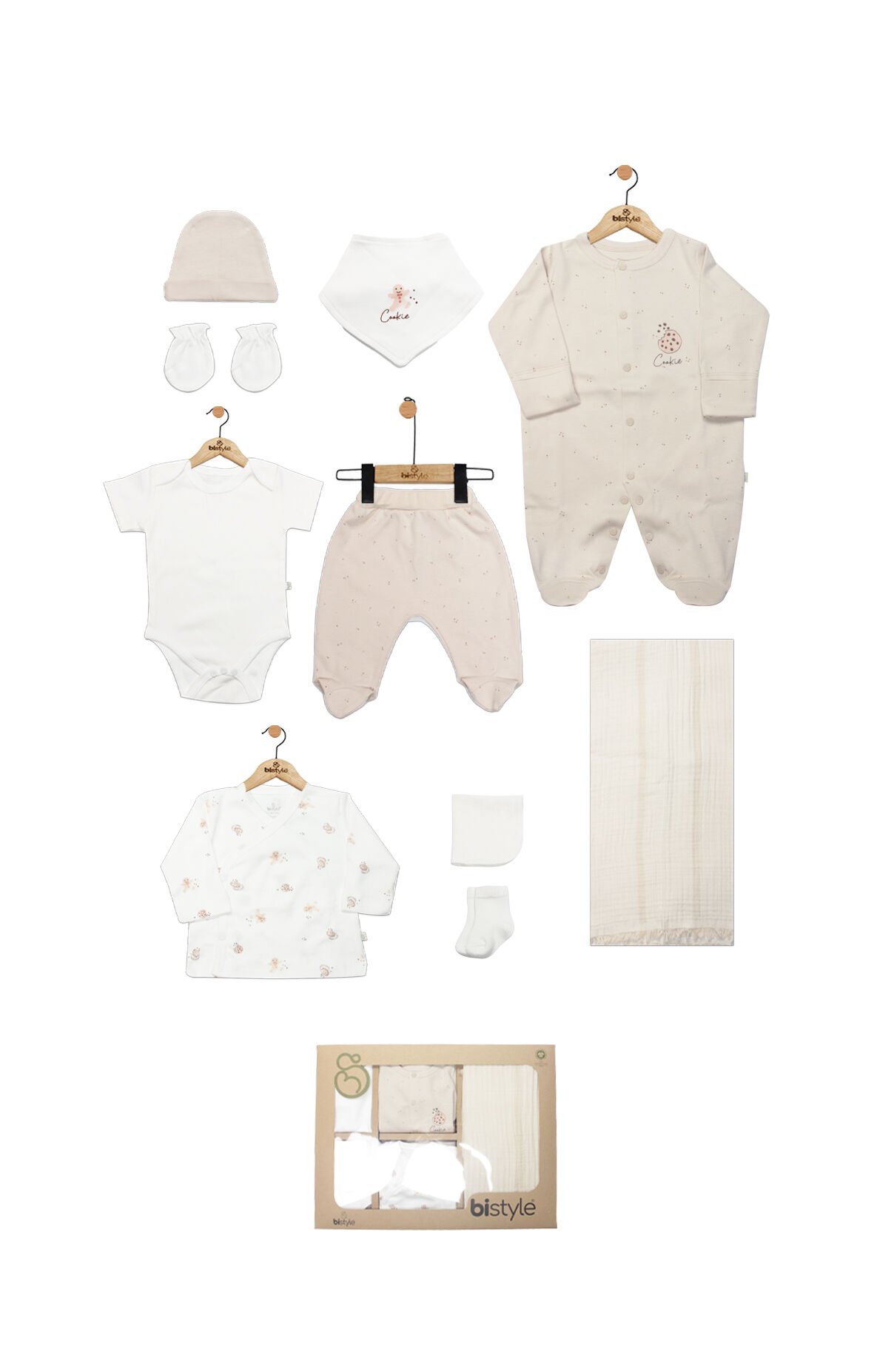 Bistyle 10lu Hastane Çıkışı Cookies Make Happy 11113 Ekru