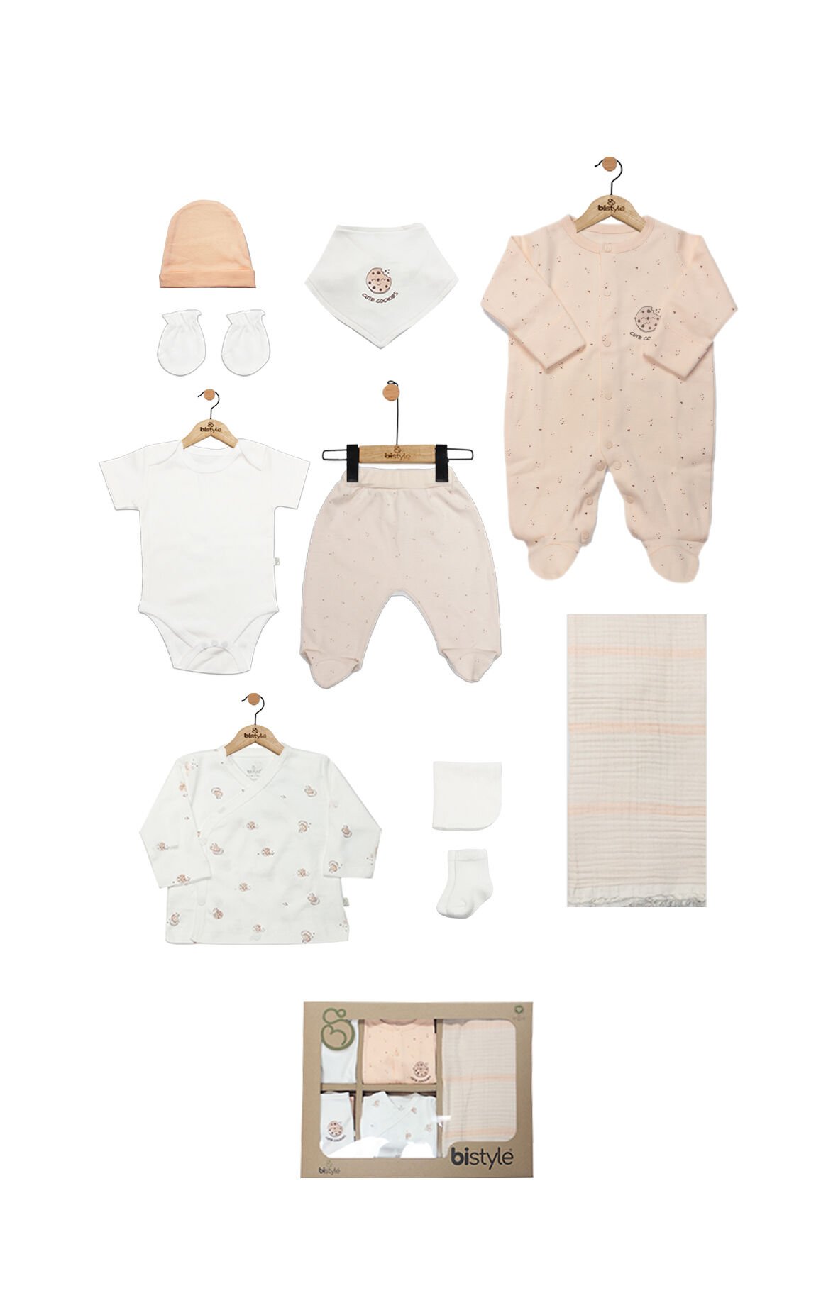 Bistyle 10lu Hastane Çıkışı Cookies Cute Happy 11114 Somon