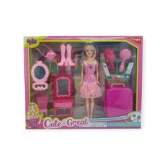 Anlily Makyaj Seti ve Seyahat Bavullu Bebek Seti - 02454