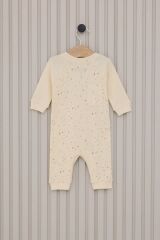 U.S.Polo Kız Bebek Uzun Kol Patiksiz Tulum USB2111 Krem