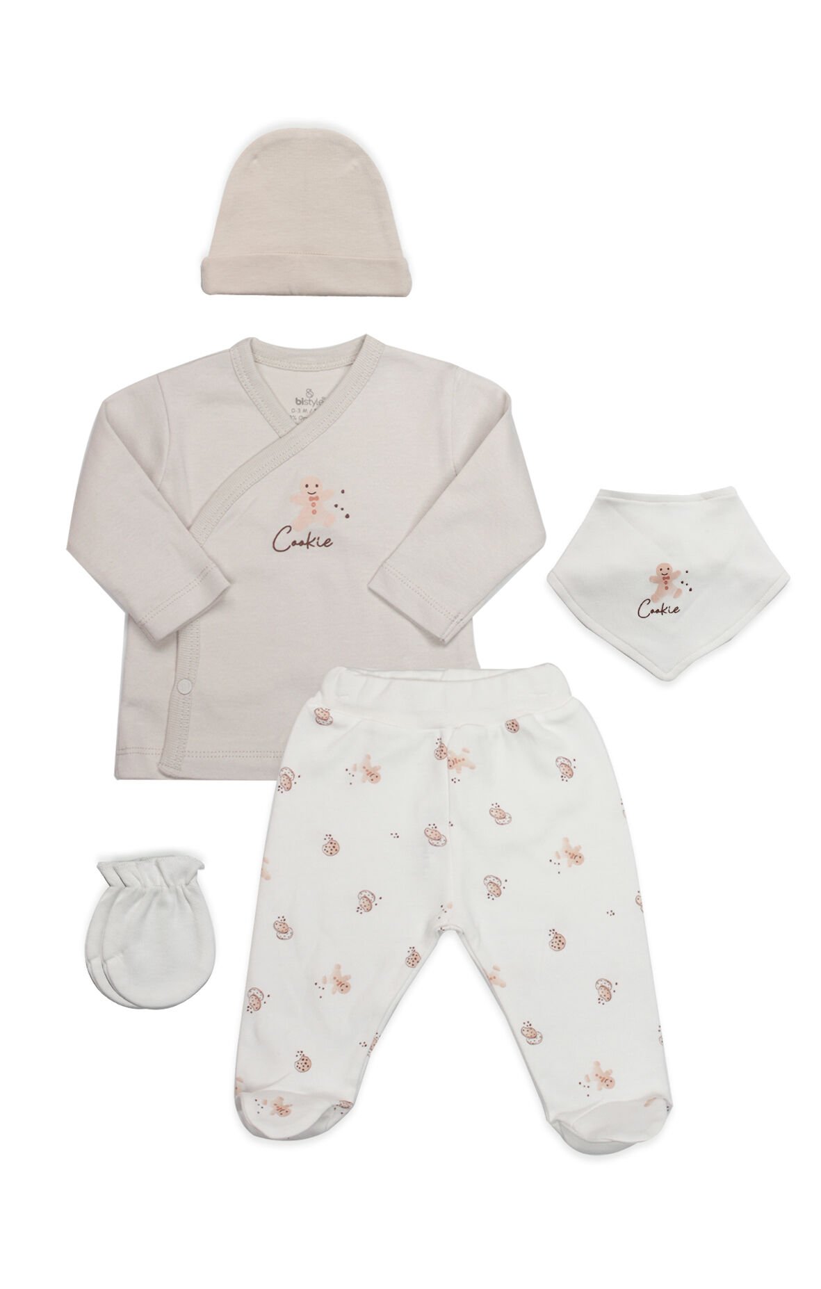 Bistyle 5li Hastane Çıkışı Cookies Make Happy 12111 Ekru