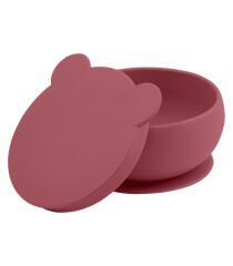 OiOi Blw I Silikon Beslenme Seti 3lü (Kaseli) Velvet Rose