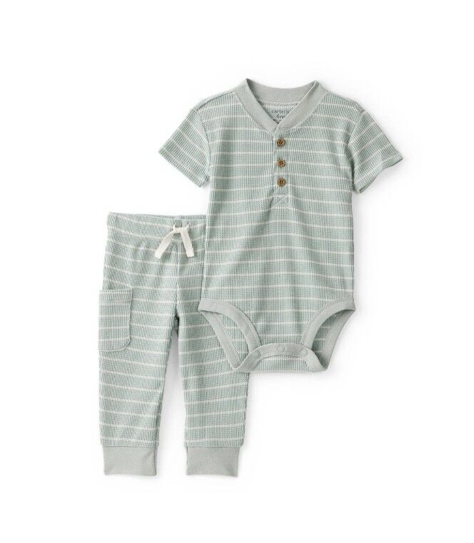 Carters Erkek Bebek Body Pantolon Set 1U270410 Yeşil