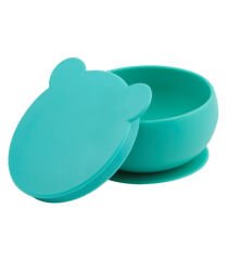 OiOi Blw I Silikon Beslenme Seti 3lü (Kaseli) Aqua Green