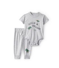 Carters Erkek Bebek Body Pantolon Set 1U270510 Gri