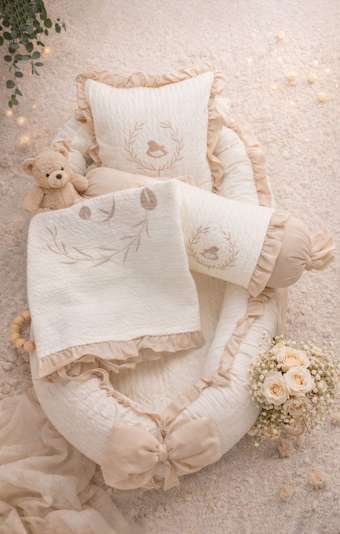 Bistyle Babynest Lüks Battaniyeli My Favorite 80121 Bej