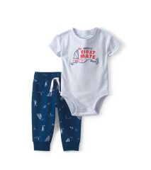 Carters Erkek Bebek Body Pantolon Set 1V070210 Mavi