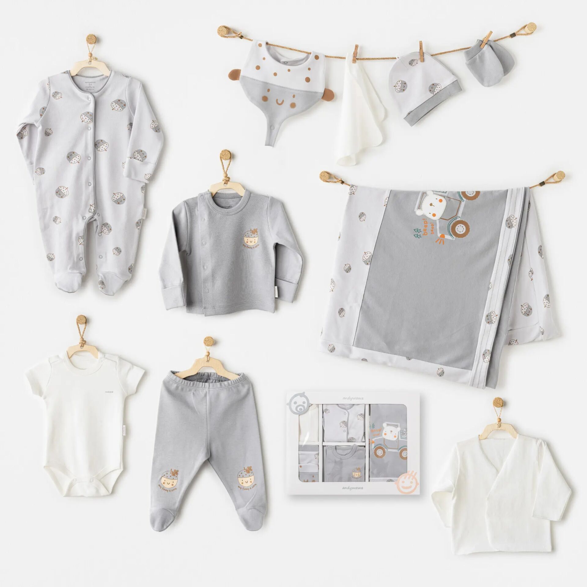 Andywawaw AC26101 Hello Autumn 10'lu Hastane Çıkışı Grey