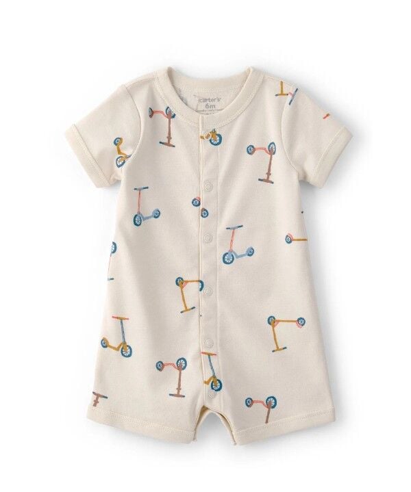 Carters Erkek Bebek Kısa Tulum 1U269010 Bej