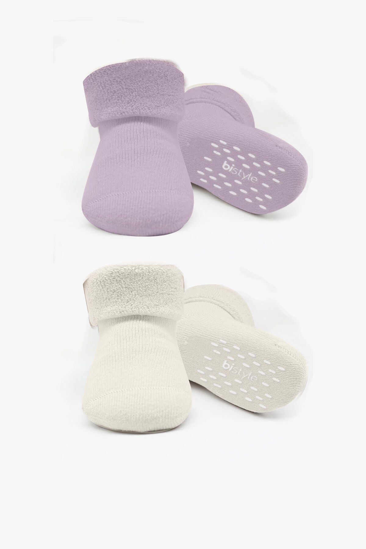 Bi̇style 2'li Havlu Soket Kaymaz Basic Gi̇rl 10507 Lila