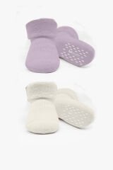 Bi̇style 2'li Havlu Soket Kaymaz Basic Gi̇rl 10507 Lila