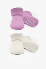 Bi̇style 2'li Havlu Soket Kaymaz Basic Gi̇rl 10507 Gül Kurusu