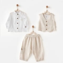 Andywawa AC26721 Wawa Special 3lü Takım Beige