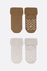 Bi̇style 2'li Havlu Soket Kaymaz Basic Boy 10508 Kahve