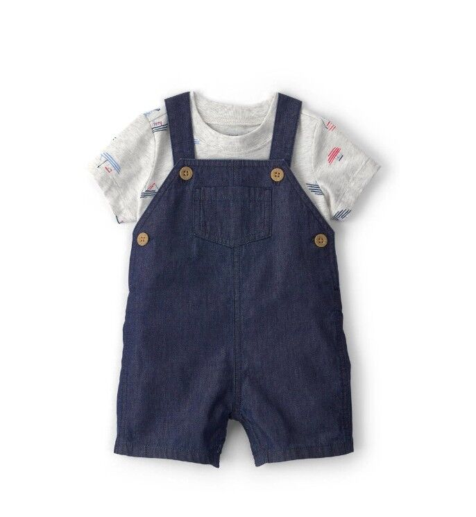 Carters Erkek Bebek Salopet Set 1U564010 Mavi