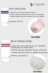 U.S.Polo Erkek Bebek Çorap USB2204 Lacivert-Kırmızı