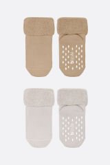 Bi̇style 2'li Havlu Soket Kaymaz Basic Boy 10508 Bej